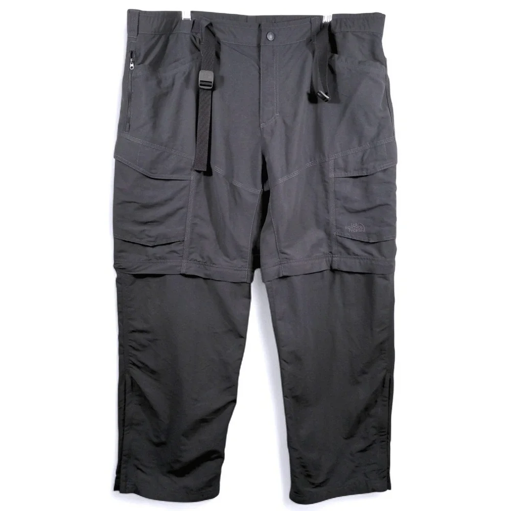 The North Face Mens‎ XXL Convertible Cargo Pants Nylon Gray Gorpcore Workwear